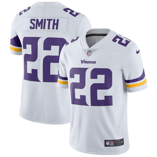 Minnesota Vikings #22 Limited Harrison Smith White Nike NFL Road Men Jersey Vapor Untouchable